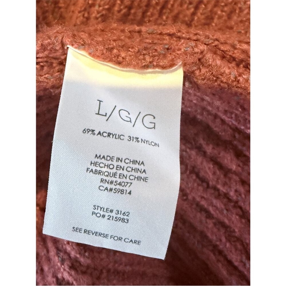 CAbi Rust Open-Front Ribbed Shrug - Picture 7 of 8